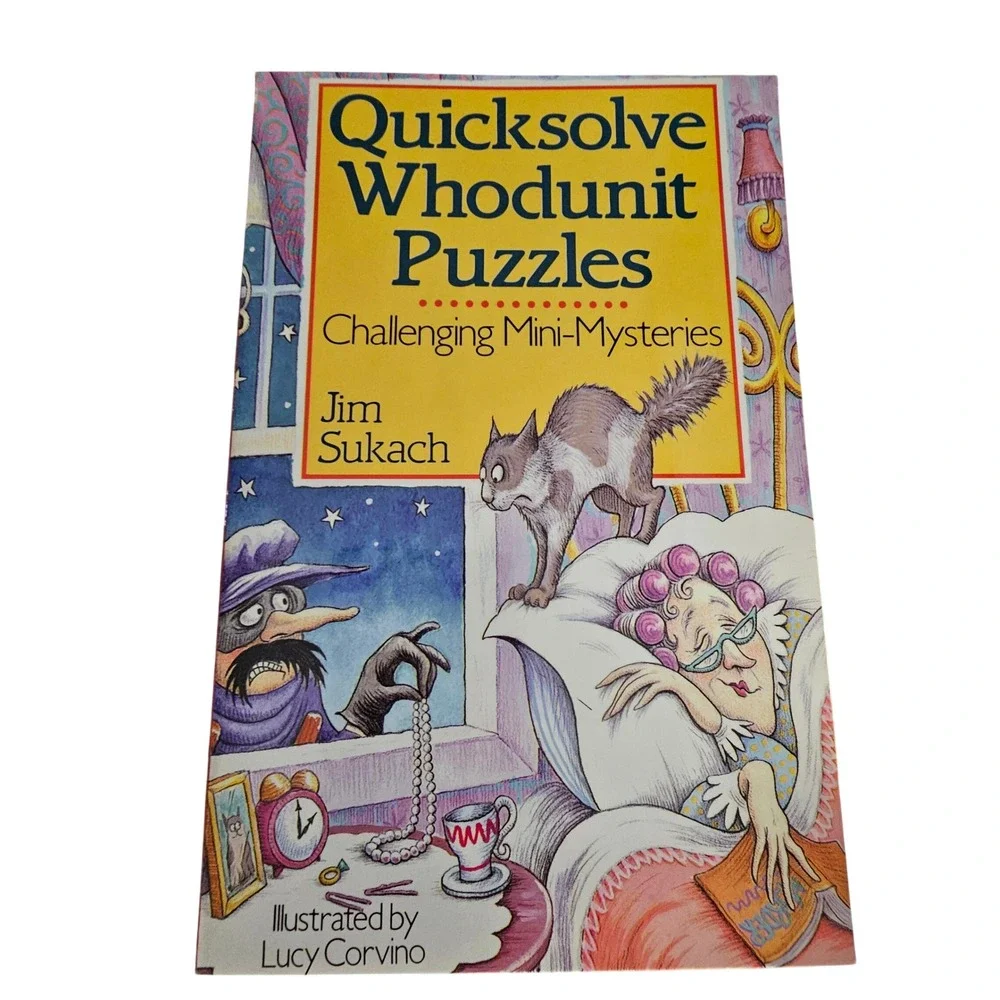 Whodunit Mystery Puzzle Book Lot of 4 Sherlock Holmes Five Minute Quicksolve